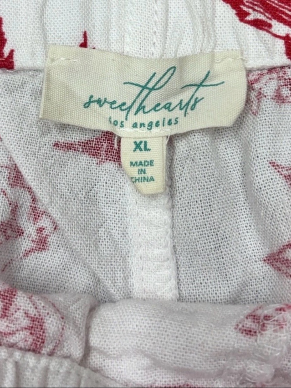 Sweetheart L.A Sardines / Tropical Women's Print Lounge Shorts Rayon/Linen - Picture 2 of 5